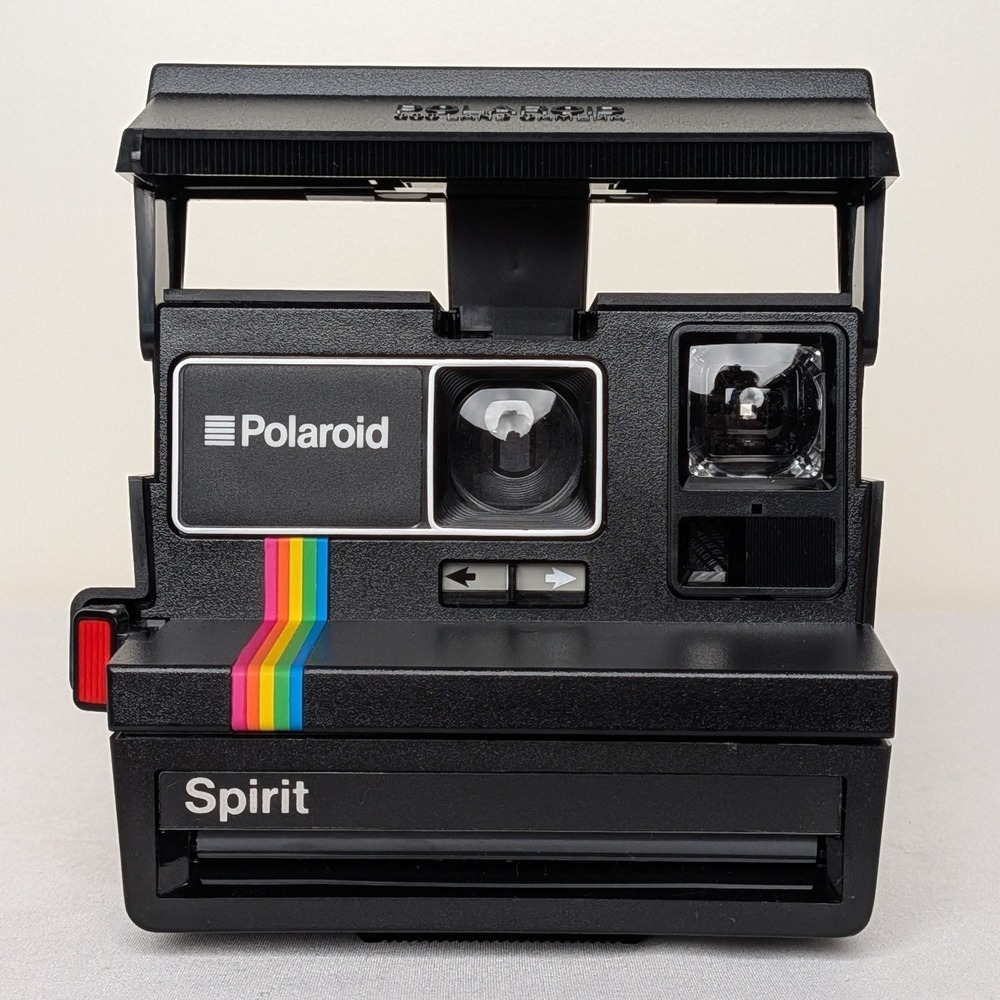 Polaroid OneStep 600 Instant Film Camera Black Rainbow Vintage 80s OS600 WORKING - Picture 2 of 11